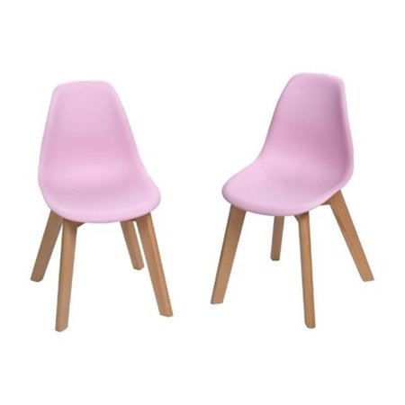 GIFT MARK Gift Mark 3072P Mid-Century Modern Kids Chair; Pink - 16.5 x 14 x 22.5 in. - Set of 2 3072P